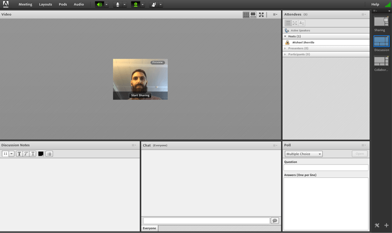 Adobe Connect Review Layout