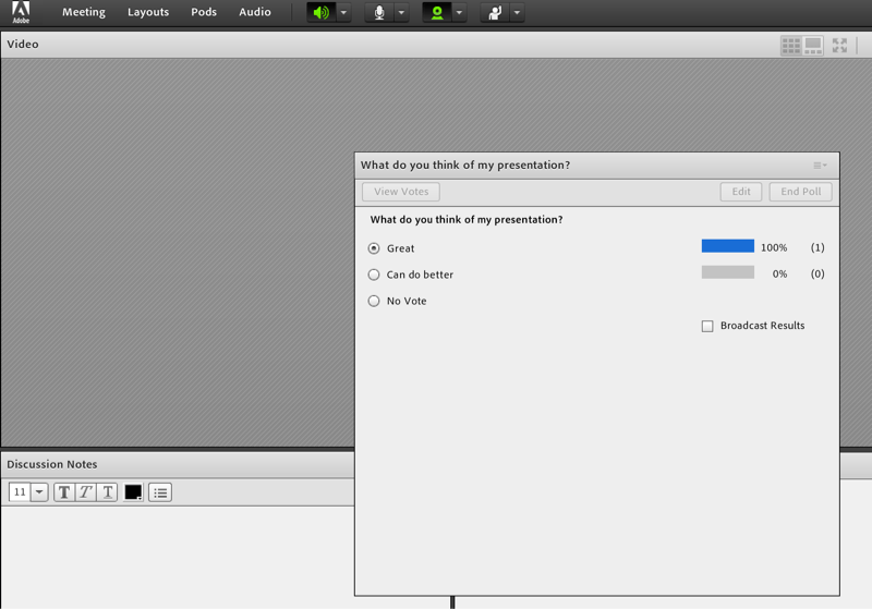 Adobe Connect Polls