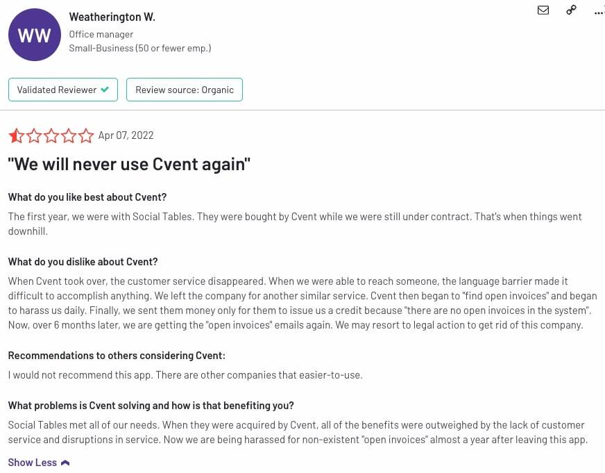 Cvent Review 2