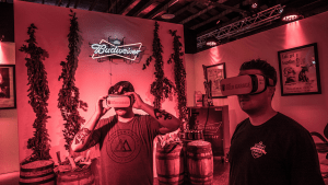 Anheuser Busch virtual reality beer garage