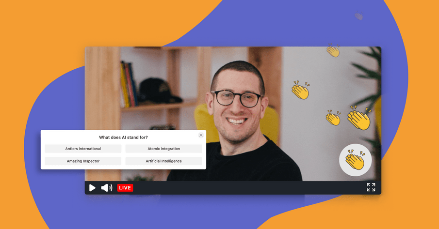 Virtual event Q&A or polls on desktop