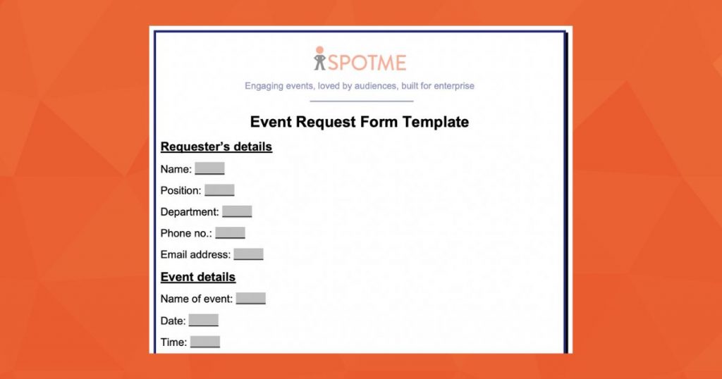Event request form template Word