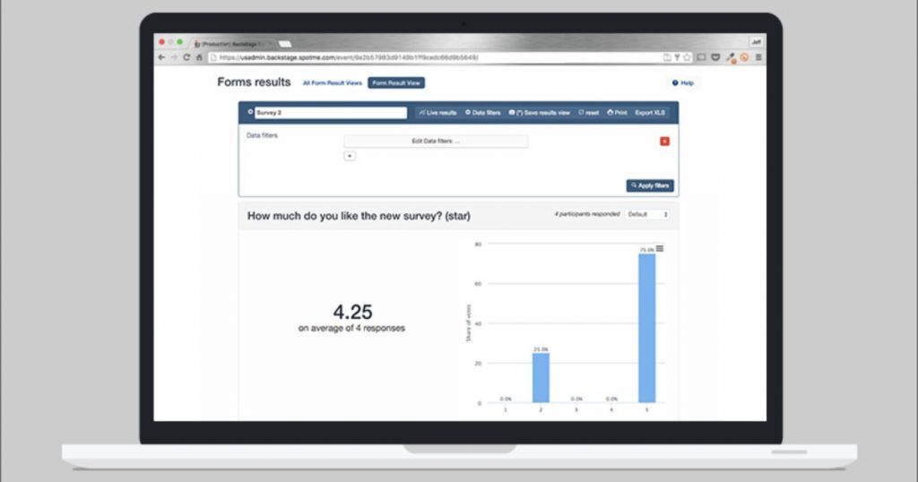 Pre event survey analytics