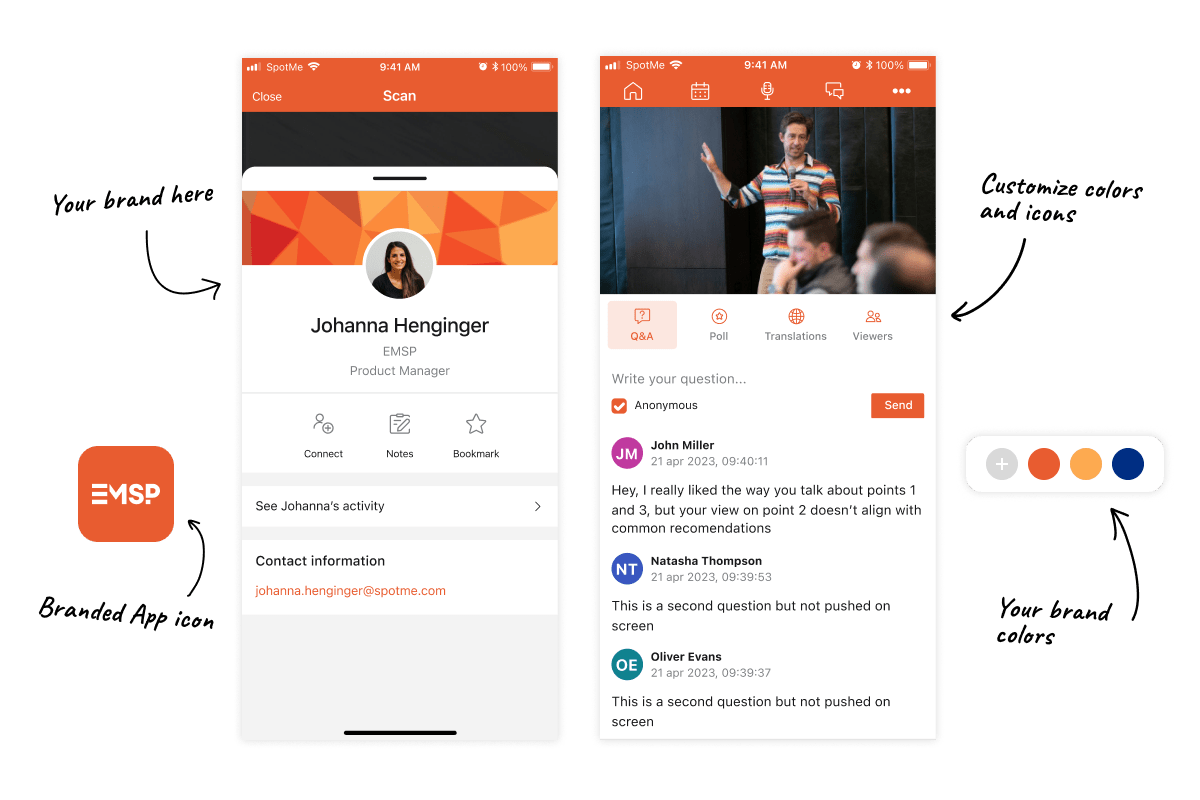 Branded mobile event apps