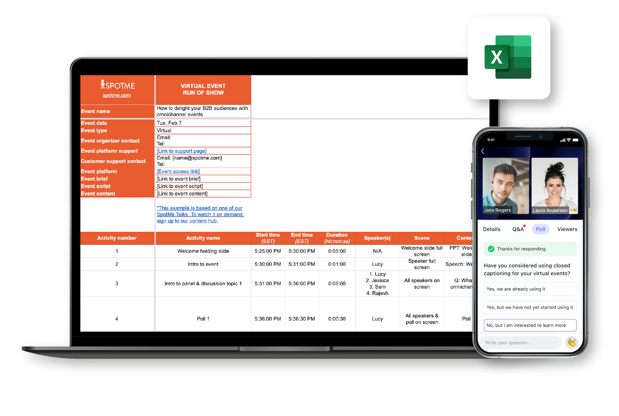 event run of show section 1 desktop