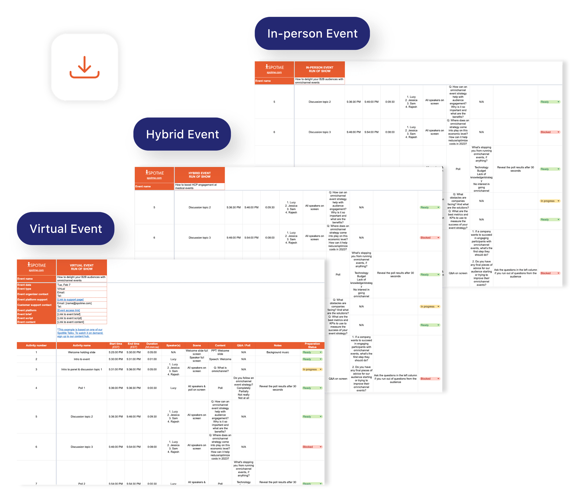 event run of show section 2 visual