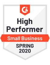 G2 high performer for small business Spring 2020