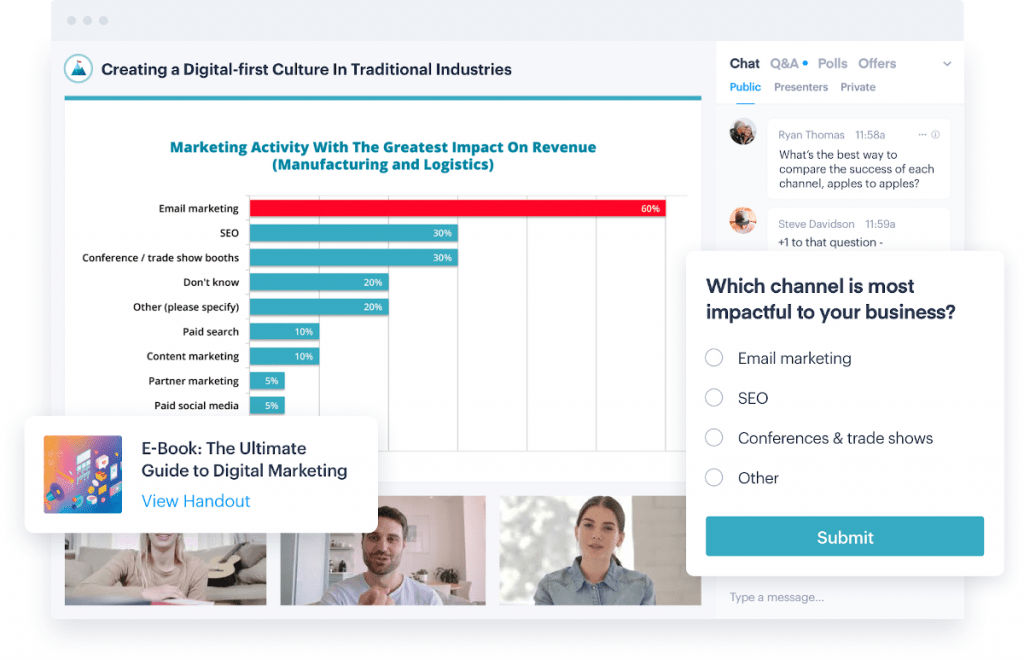 Webinar session with live polling
