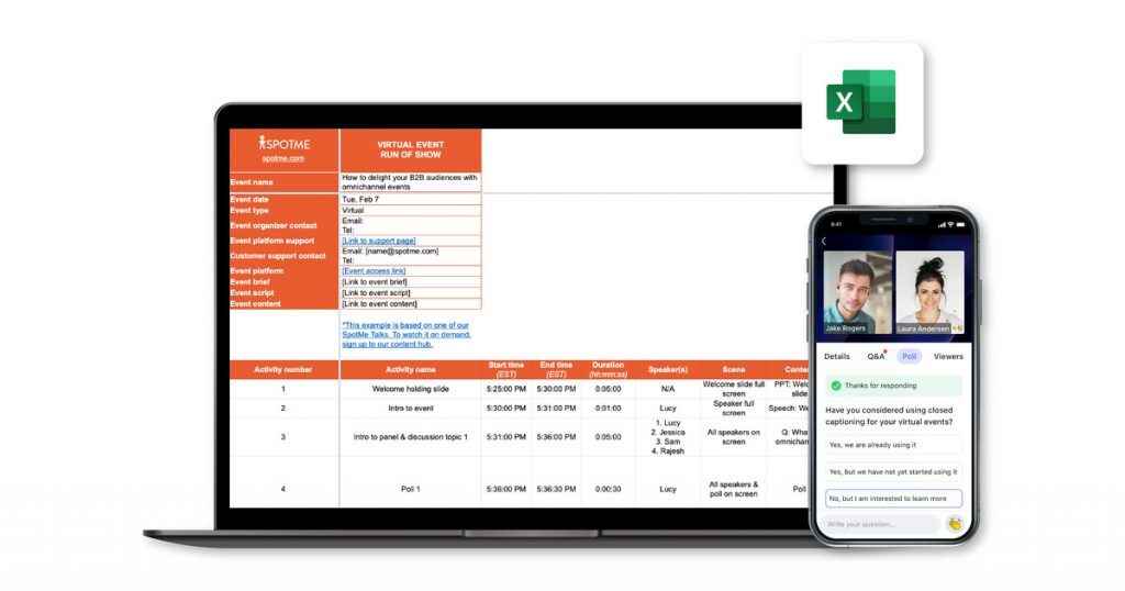 Event run of show example