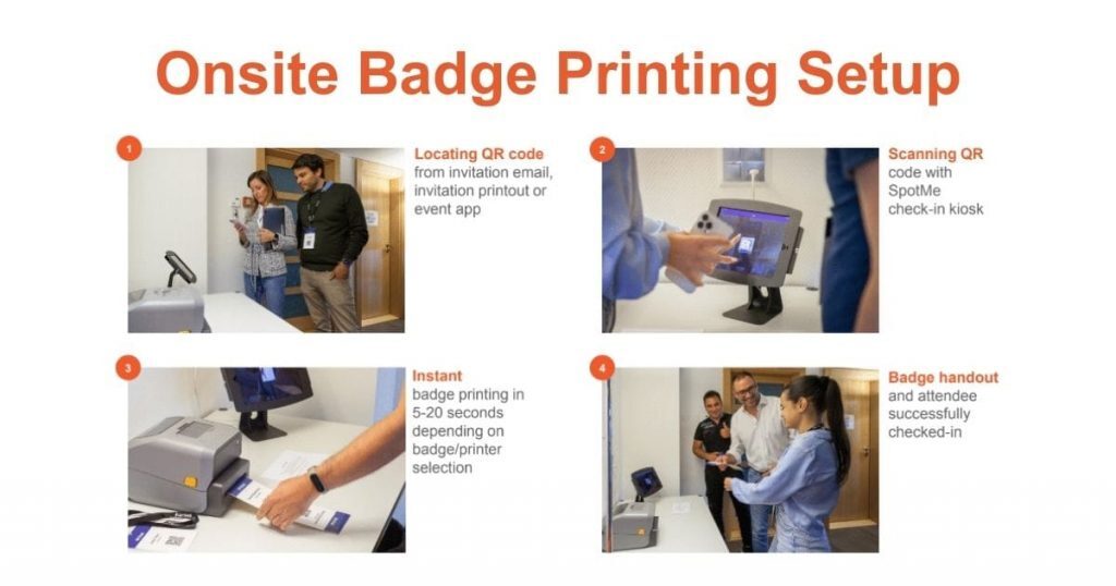 Onsite badge printing setup