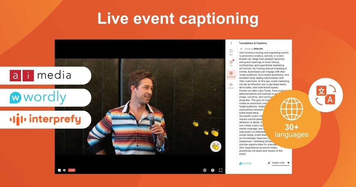 Live event captioning