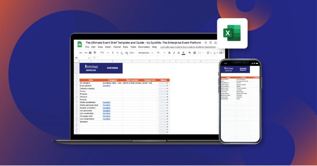 Event brief template