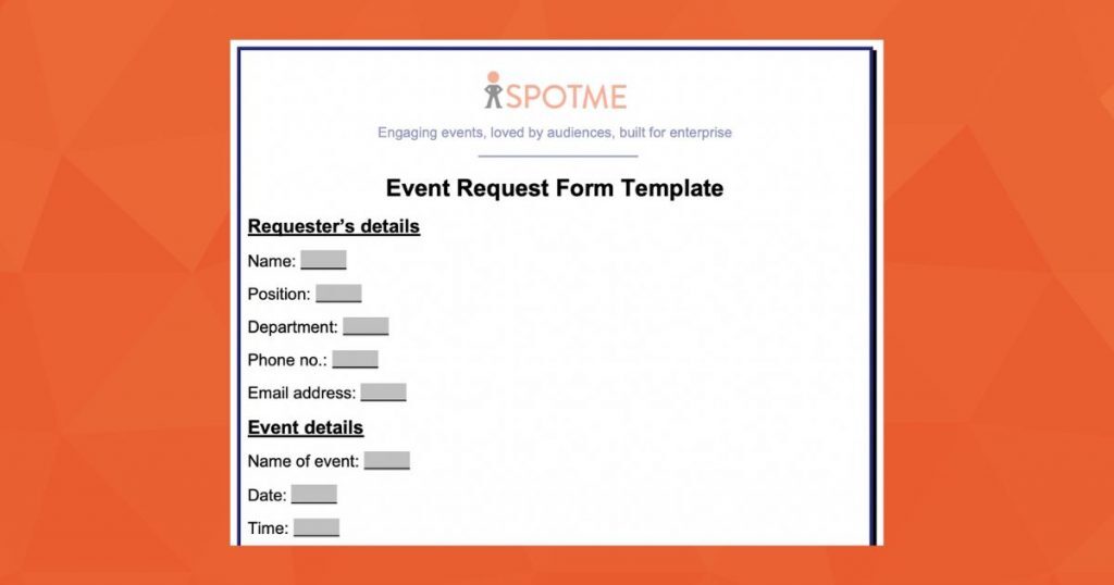 Event request form template Word
