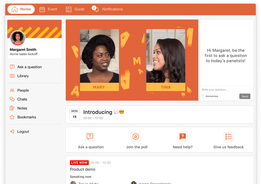 SpotMe virtual event platform is an alternative to GoToWebinar.