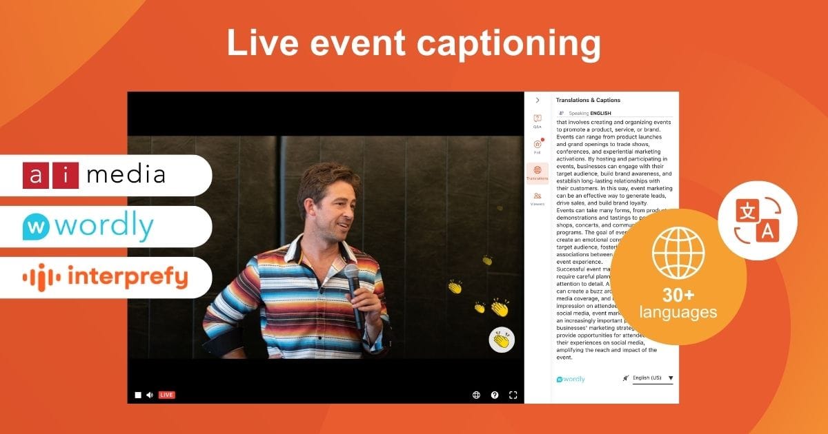 Live event captioning