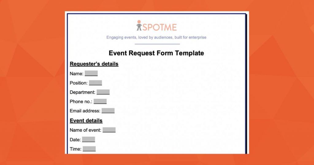 Event request form template Word