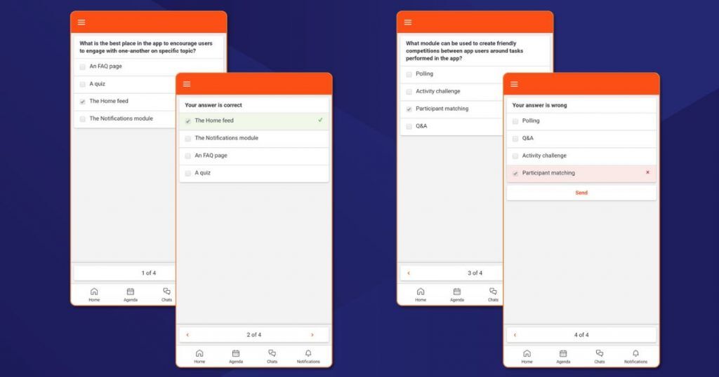 Pre event survey questions on mobile app