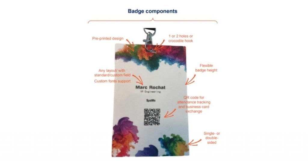 Customized event badging